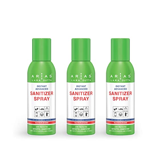 Arias Sanitizer Disinfectant Spray - 200 ml (Pack of 3)