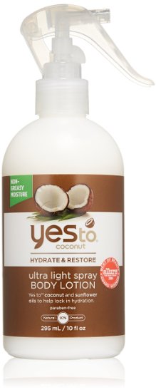 Yes to Coconut Ultra Light Spray Body Lotion 10 Ounce