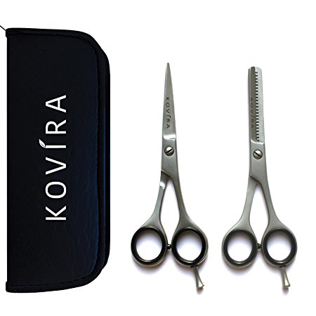 Professional Hairdressing Scissors-Barber Hair Cutting Scissors Shears and Thinning/texturizing Hair Set-5.5inch Overall Length -Razor Sharp Japanese Stainless Steel & Fine Adjustment Tension Screw