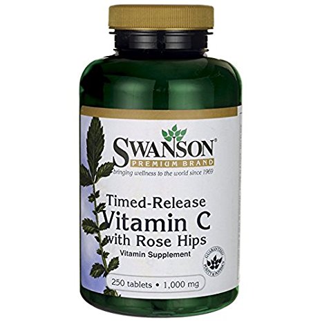 Swanson Timed-Release Vitamin C w/Rose Hips 1,000 mg 250 Tabs