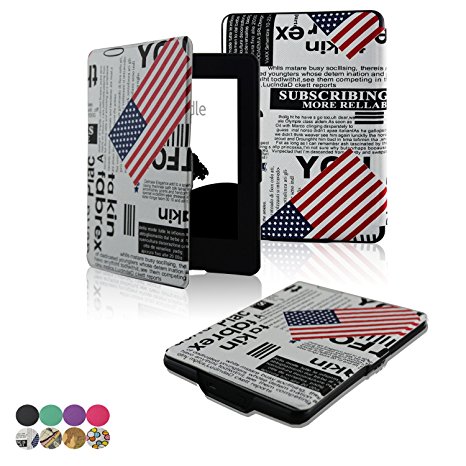Kindle Paperwhite Case - ACcover Amazon Kindle Paperwhite Protective Case - the Thinnest and Lightest Premium PU Leather Cover Case for Kindle Paperwhite with Auto Wake Sleep Feature - US Flag