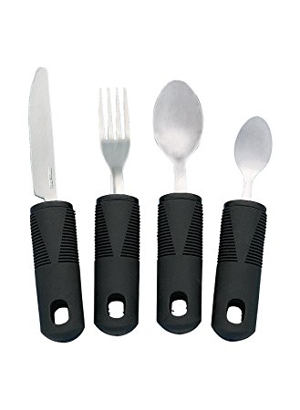 Comfort Easy Grip Cutlery Set of 4 Knife, Fork 2 Spoons