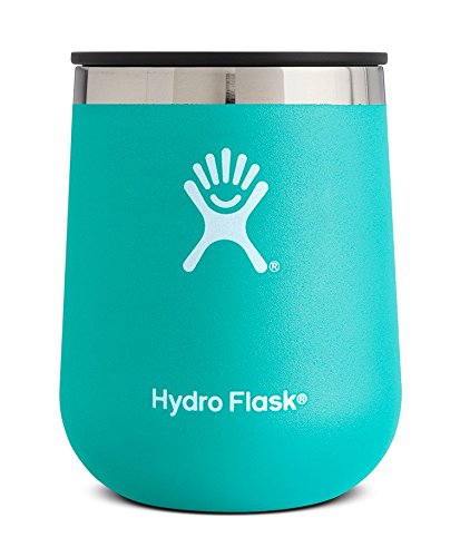 Hydro Flask 10 oz Double Wall Vacuum Insulated Stainless Steel Stemless Wine Tumbler with BPA Free Press-In Lid, Mint