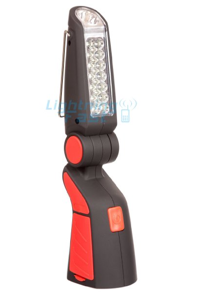 Cordless LED Work Light - Centre Bends Clip To Hang Magnets To Stick - Clearly See The Task You Need To Complete Shines Bright To Save You Time - Red - 2 Year Guarantee