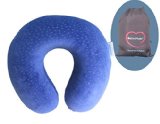 RelaxMate U Shape Neck Pillow for Travel--Memory Foam Neck Pillow with Microfiber Pillowcase--memory Foam Plane Pillow for Travel with a Soft Velour Cover-perfect for Plane Car Bus Train Home Use Blue