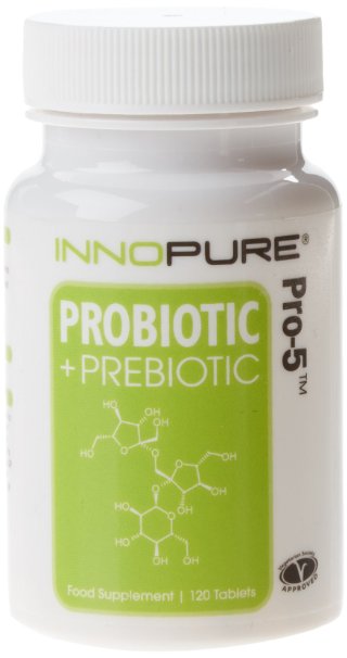 Probiotics  Prebiotics FOS PRO-5  5 Billion CFU  120 Tablets - 4 Months Supply  Introductory Offer