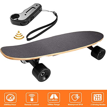Miageek Youth Electric Skateboard ，20 MPH Top Speed, 250W/250W Motor，7 Layers Maple Longboard with Wireless Remote Control Electirc Board[US Stock]