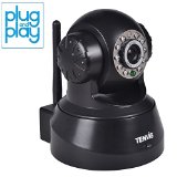 TENVIS JPT3815W Wireless IP PanTilt Night Vision Internet Surveillance Camera Built-in Microphone With Phone remote monitoring supportBlack