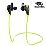 Silicon Devices Wireless Bluetooth Earbuds - Sports Bluetooth Headphones Black and Green - Workout Earphones for Running - Premium Carrying Case