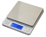 Smart Weigh Digital Pro Pocket Scale with Back-Lit LCD Display Tare Hold and PCS Features 500 x 001g 2 Lids Included