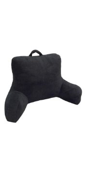 Black Micro Mink Super Soft Plush Reading Pillow Bedrest