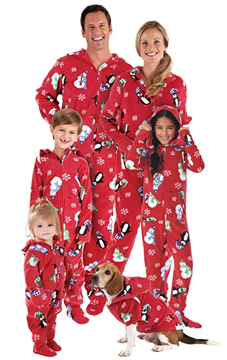 PajamaGram Hoodie-Footie Winter Whimsy Matching Family Pajama Set