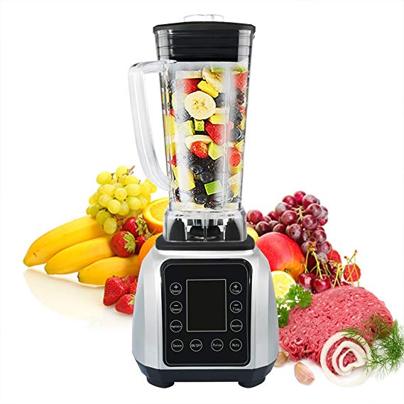 HoLead NY-8638EBA 2L 1450W Automatic Multifunction Blender High Speed Professional Mixer with LCD Display&Glass Jar (ZZJ-01)