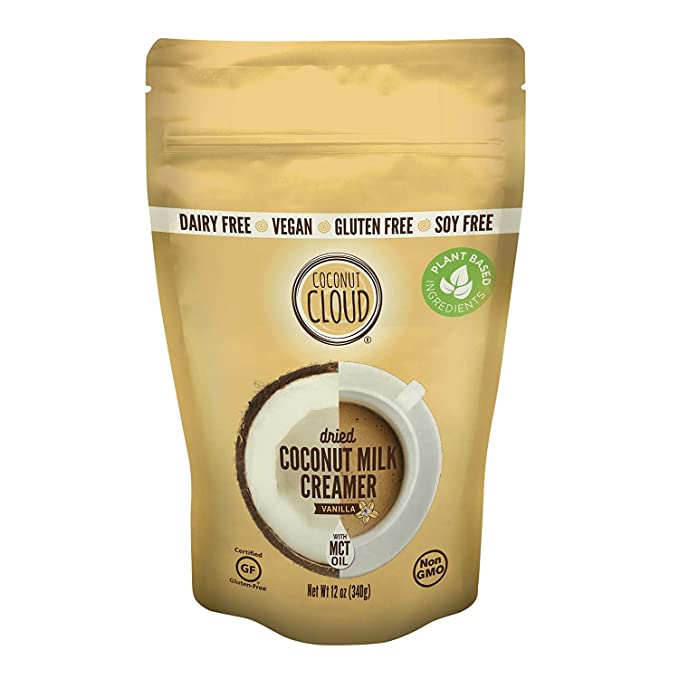 Coconut Cloud: Shelf Stable Vegan Coffee Creamer | Keto Friendly, Unsweetened Coconut Milk Powder | Low Sugar, Dairy Free, Non-GMO, Plant Based, Gluten & Soy Free, USA Made, Vanilla 12 oz