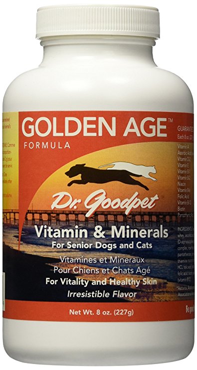 Dr. Goodpet Golden Age All Natural Potent Multi-Vitamin/Mineral Powder for Adult Dogs & Cats