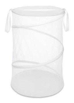 Whitmor 6233-1160-WHT 18-Inch Collapsible Hamper, White