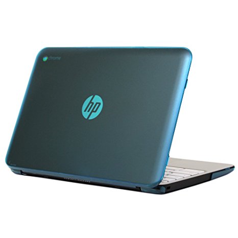 iPearl mCover Hard Shell Case for 11.6" HP Chromebook 11 G2 / G3 / G4 laptops (Aqua)