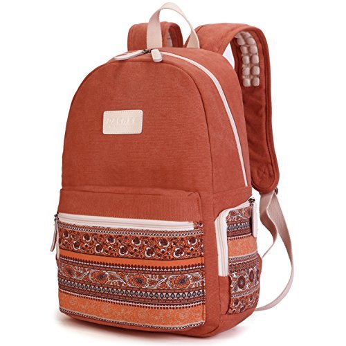Dachee Red Bohemian Laptop Backpack with Massage Cushion Straps for 13 Inch 14 Inch 15 Inch Laptop and Macbook Air 13,macbook Pro 13 Travel Backpack for Men Macbook Pro 15 Backpack Student Backpack