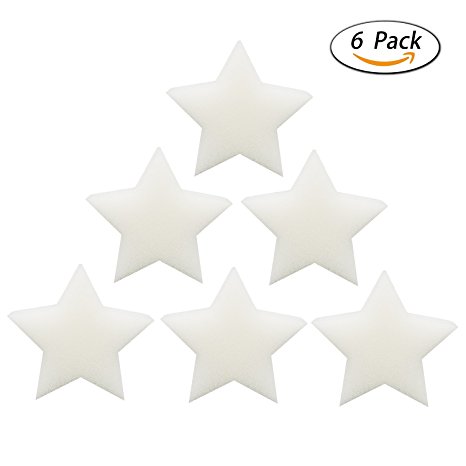 Scum Star Oil Absorbing Sponge- IdentikitGift 2017 New Design Perfect for Collecting Oil, Scum, Slime, Grime, Lotion, Pollen & Bugs from Swimming Pool, Spas, Hot Tubs and SPA Tub (Pack of 6)