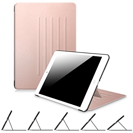 Fintie iPad Air Case - [Multiple Secure Angles] Ultra Slim Magnetic Kickstand Protective Cover with Auto Sleep / Wake Feature for Apple iPad Air (2013 Release), Rose Gold