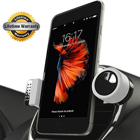 SALE - Luxury Car Cell Phone Mount Holder For Air Vents, 360° Rotation Fits All Smartphones Including iPhone X, 8, 7 | 7/8 Plus, 6, 6S, 5, 5S | 6 Plus, 6S Plus | Galaxy S6, S7, S7 Edge, S8, Note 7