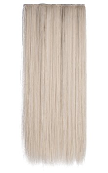Onedor 24" Straight 3/4 Full Head Synthetic Hair Extensions Clip-on Clip-in Hairpieces (60#-platinum Blonde)