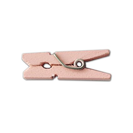 LWR Crafts Wooden Mini Clothespins 100 Per Pack 1" 2.5cm (Light Pink)