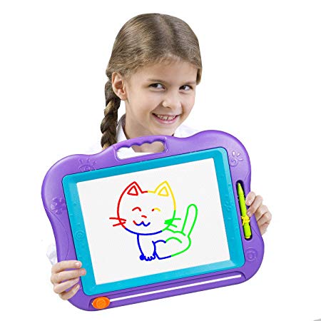LOFEE Birthday Present for 2-6 Year Old Girl,Magnetic Doodle Board Gift for Girl Age 3 4 5 Year Old Girl Toys for 3-7 Year Old Drawing Board for Toddlers