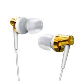 Earbuds GranVela REMAX RM-575 Fashion Color High Performance Headphones In-Ear Stereo Headset With Microphone and Super Bass Noise Isolation Tangle-Free Cord35mm Plug 3 Different Size Ear Inserts  Retail Packagingfor iPhone 6 Plus 5S 5C 5 4S iPad Air 2 Mini 3 Samsung Galaxy S6 S5 S4 Note Tab Nexus HTC Motorola Nokiamore Phones and Tablets Gold
