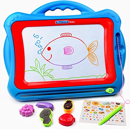 Tomons Magnetic Drawing Board Toy,15.75 Inch Doodle Board with Multi-Colors Drawing Screens, Erasable Sketch Writing Pad for Kids Toddler Boy Girl （Extra Large Size）