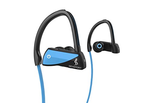 Sensport X Bluetooth Headphones, Best Wireless Sports Earphones w/Mic IPX7 Waterproof HD Stereo Sweatproof Earbuds for Gym Running Workout 8 Hour Battery Noise Cancelling Headsets