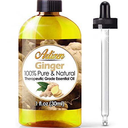 Artizen Ginger Essential Oil (100% PURE & NATURAL - UNDILUTED) Therapeutic Grade - Huge 1oz Bottle - Perfect for Aromatherapy, Relaxation, Skin Therapy & More!