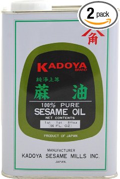 Kadoya Pure Sesame Oil 56-Ounce Cans Pack of 2