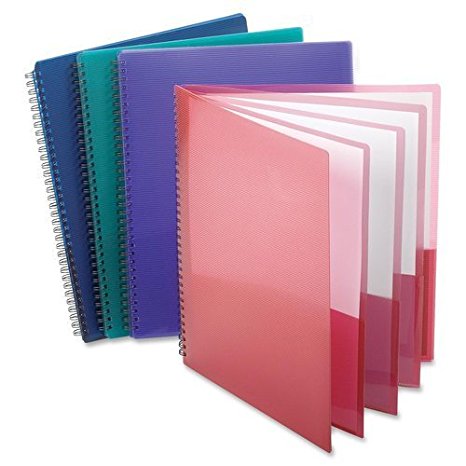 Esselte Oxford Poly 8-Pocket Folder - Letter Size - 9.1 x 10.6 x 0.4, Colors may Vary (2 Pack)