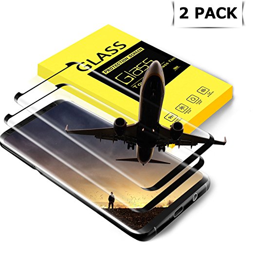 Besprotek Galaxy S8 Plus Screen Protector, [2Pack] Tempered Glass Premium High Definition Clear, Anti-Scratch / Fingerprint, Easy Install