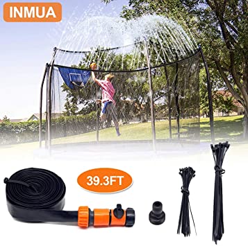 INMUA Trampoline Sprinkler, Outdoor Trampoline Water Sprinkler Waterpark Summer Fun Outdoor Toys Sprinkler Accessories for Kids (39.3ft/12M)
