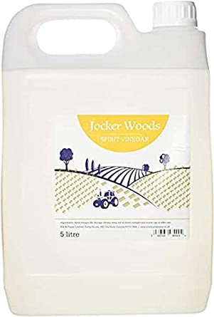 Jocker Woods White Vinegar for Cleaning, Pickling, Marinations & Cooking - Distilled White Vinegar - 5 Litre Bottle - Produced in The UK (1Pack)