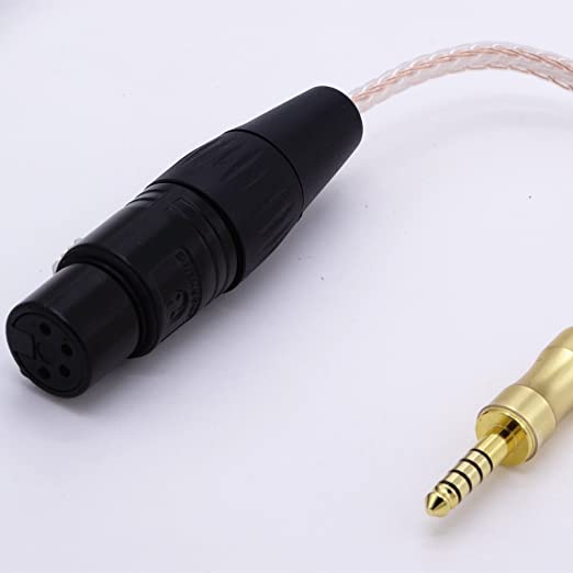 4.4mm Balanced to 4-pin XLR Balanced Female 16cores OCC 8 8 Hybrid Silver Plated Cable Headphone Audio Adapter for Sony NW-WM1Z 1A MDR-Z1R TA-ZH1ES PHA-2A