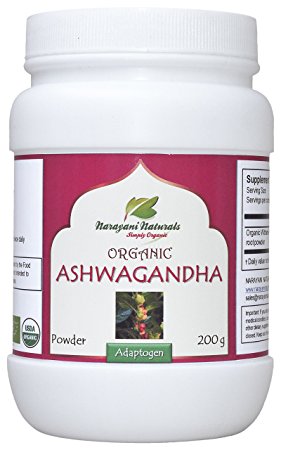 Narayani Naturals Organic Ashwagandh Powder 200 Gms - 100% Certified Organic