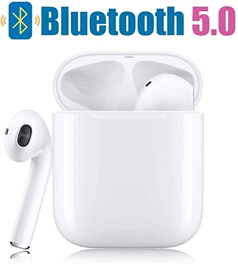 Wireless Headphones mini, Bluetooth 5.0 Earphones airpods Sports In-Ear True Wireless Earbuds Stereo Hi-Fi Headset with Portable Charging Case for All Bluetooth Device