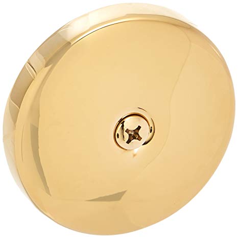Westbrass D328-01 One Hole Tub Overflow Faceplate with Screw, Polished Brass