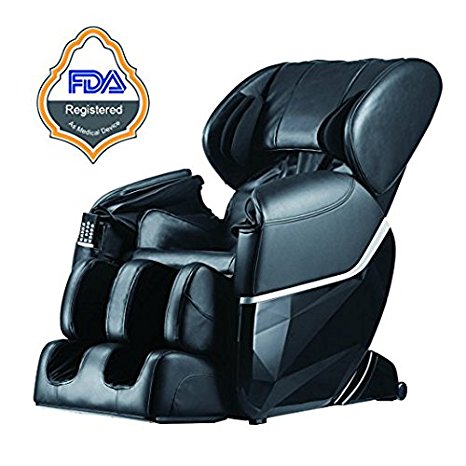 Electric Full Body Shiatsu Massage Chair Foot Roller Zero Gravity w/Heat