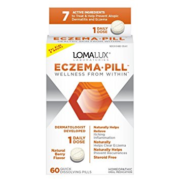 Eczema Pill, All Natural Skin Clearing Minerals - Steroid Free - Dermatologist Developed For Children & Adults, Natural Berry Flavor, 60 Quick Dissolving Pills