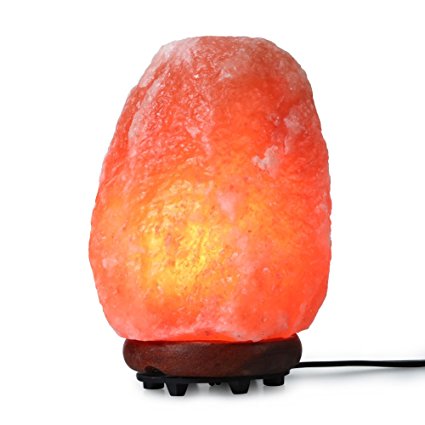 SMAGREHO Natural Himalayan Salt Lamp, Hand Carved, UL Listed Dimmer Switch (6-7 inch, 3.5 - 5.5lb)