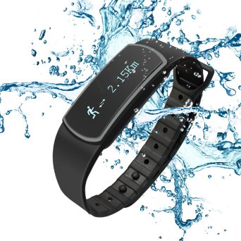 All Cart Waterproof Smart Sports Wrist Watch for iPhone 5s/6/6s and Android phone,Smart bracelet for Smartphones - Black