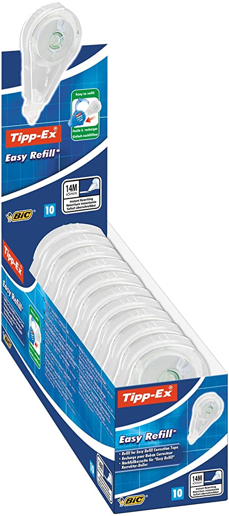 Tipp-Ex Easy Refill Correction Tape 5mm x 14m Refill - Display Box of 10