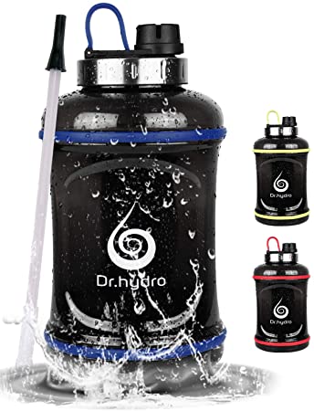 Dr.hydro 108oz/0.85 Gallon Leak-Proof Drinking Water Bottle for Outdoor Camping & Sports, 3.2L Liter BPA Free Reusable Water Jug for Motivational Fitness Workout & Office