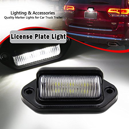 FXC 2x Car LED License Plate Tag Light 12V Side Marker Lights or Convenience Courtesy Door Step Lamp