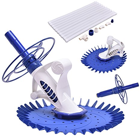 Goplus Automatic Swimming Pool Cleaner Set Clean Vacuum Inground Above Ground W/ 10 Hoses