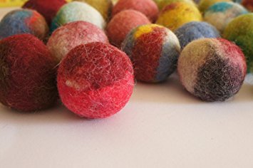 Cat Toy, 10 Felted Wool Balls. Handmade From Ecological Wool Made By Kivikis.